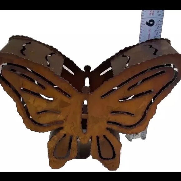 8” Metal Butterfly Tea Light Holder Decorative - Picture 7 of 7